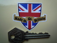 Made in Great Britain Shield & Scroll Sticker - 2"