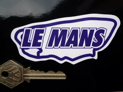 LeMans Circuit Shaped Le Mans Sticker. 4".