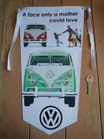 VW Camper Van A Face Only A Mother Could Love Banner Pennant