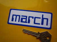 March Engineering Blue & White Oblong Sticker. 4