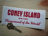 Coney Island, New York, Playground of the World Sticker. 6".
