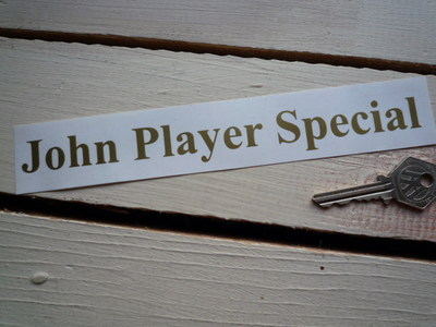 John Player Special Cut Text Sticker. Various Sizes.