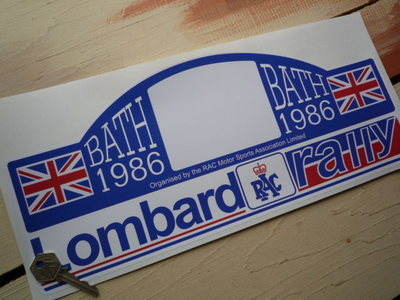 RAC Lombard Rally Bath 1986 Plate Sticker. 15