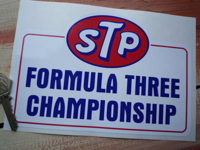 STP Formula Three Championship Sticker. 8".