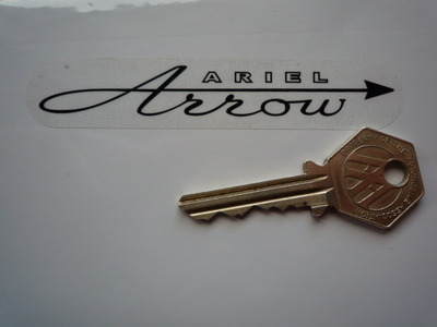 Ariel Arrow Black & Clear Frame Sticker. 4".