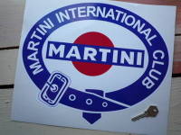 Martini International Club. Belted Logo without Gold Sticker. 8".