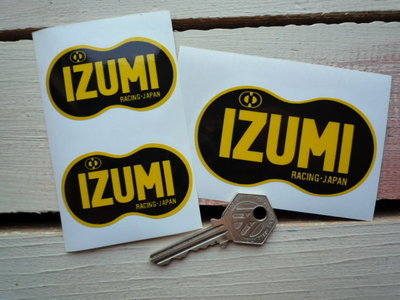 Izumi Racing Japan Stickers. 2.5" or 3.5" Pair.