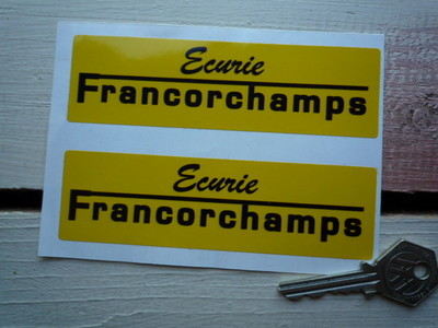 Ecurie Francorchamps Stickers. 5" Pair.