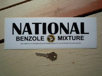 National Benzole Mixture Black Text Oblong Sticker. 10.5".