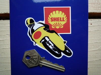 Shell Bike Racer Sticker. 3".
