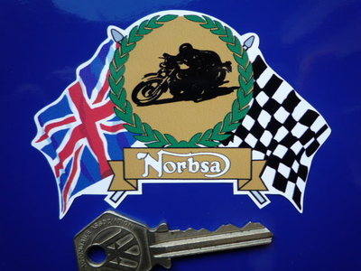NorBsa Flag & Scroll Sticker. 3.75".