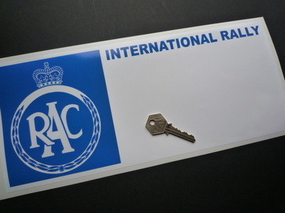 RAC International Rally Plate 1960's Sticker. 14