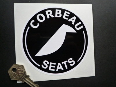 Corbeau Seats Round Sticker. 110mm.