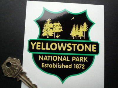 Yellowstone National Park Established 1872 Sticker. 3.5".