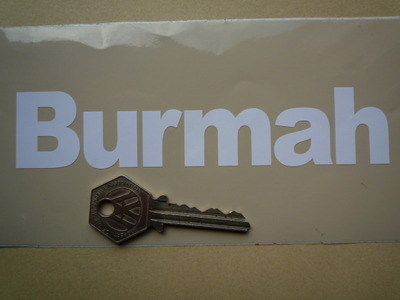 Burmah Cut Vinyl Close Text Stickers. 6" Pair.