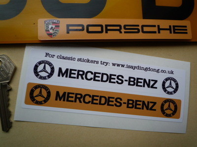 Mercedes Benz Number Plate Dealer Logo Cover Stickers. 5.5" Pair.