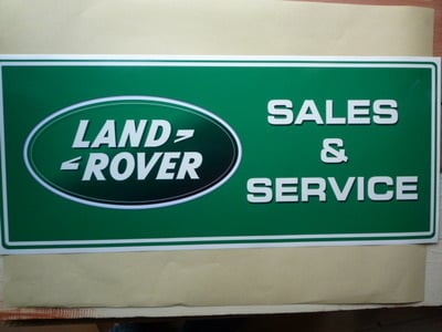 Land Rover Sales & Service Workshop Sticker. 23.5".
