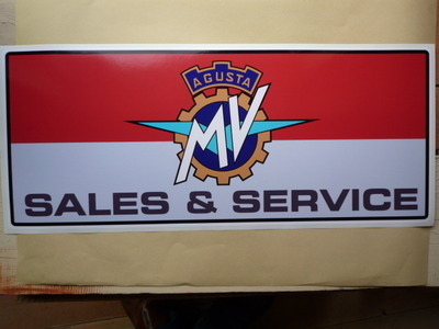 MV Agusta Sales & Service Workshop Sticker. 23.5".