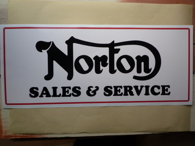 Norton Sales & Service Workshop Sticker. 23.5".