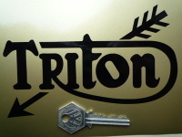 Triton Cut Vinyl Text & Arrow Sticker - 6" Pair
