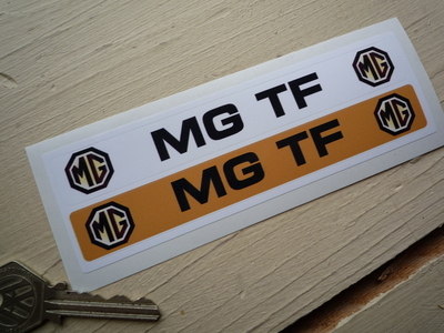 MG TF Number Plate Dealer Logo Cover Stickers. 5.5" Pair.