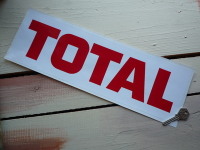 Total Red Text on White Sticker. 12.5" or 16".