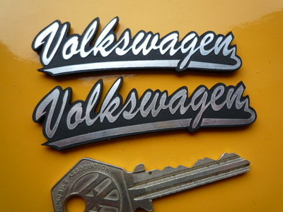 Volkswagen VW Script Style Self Adhesive Car Badges. 3