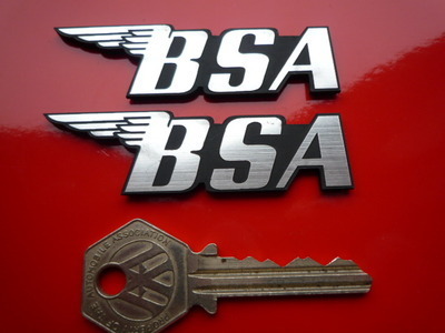 BSA Laser Cut Self Adhesive Bike Badges. 1.5", 3", 4", or 5" Pair.
