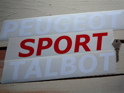 Peugeot Talbot Sport Cut Vinyl Text Sticker.