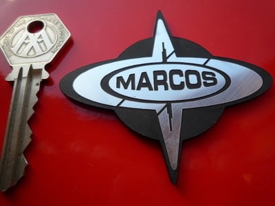 Marcos Laser Cut Self Adhesive Car Badge. 2.75".