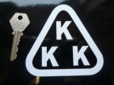 KKK Cut Vinyl Triangle Logo Sticker. 4" or 6".