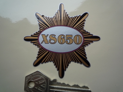 Yamaha XS650 BSA Style Stickers. 3", 3.5" or 4" Pair.