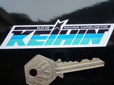 Keihin Racing Carburetor Stickers. 3" or 4" Pair.