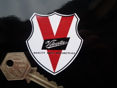 Velocette V Shield Sticker. 2