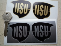 NSU Metallic Shaped Stickers. 2.25
