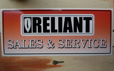 Reliant Sales & Service Sticker. 23.5
