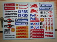 Scalextric Slot Car Racing Modern Trackside Stickers Set B.