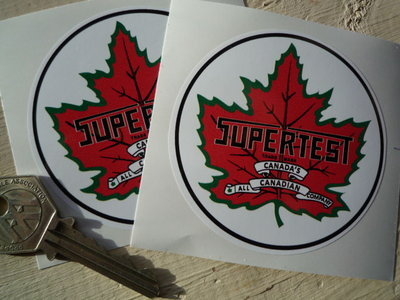 Supertest Petroleum Circular Stickers. 3" Pair.