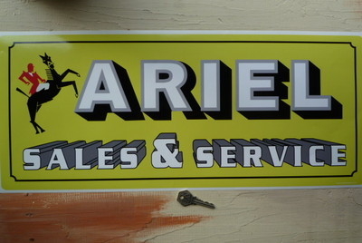 Ariel Sales & Service Sticker. 23.5".