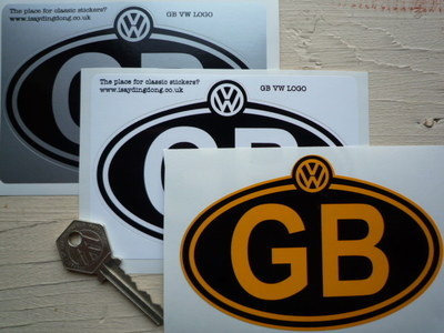 Volkswagen VW Logo Style Nationality Country ID Plate Sticker. 5".