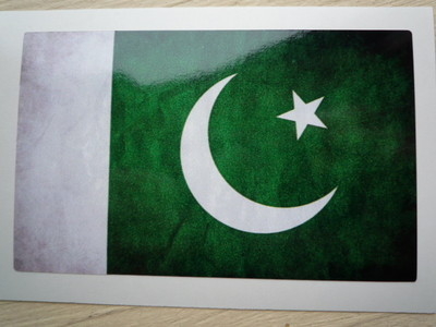Pakistani Dirty & Faded Style Flag Sticker. 4".