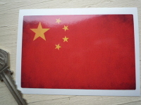 Chinese Dirty & Faded Style Flag Sticker. 4