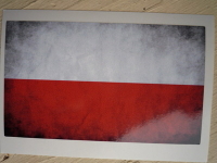 Poland Dirty & Faded Style Flag Sticker. 4
