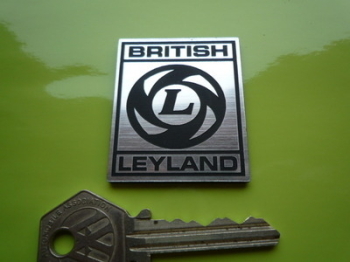 British Leyland Square Laser Cut Self Adhesive Car Badge. 2".