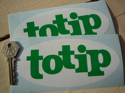 Totip Rally Sponsors Oval Stickers. 6" Pair.