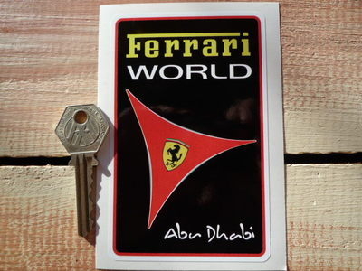 Ferrari World Abu Dhabi Sticker. 4.5".