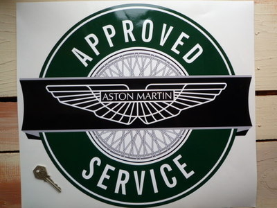 Aston Martin Approved Service Sticker. 16.5".