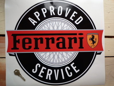 Ferrari Approved Service Sticker. 16.5