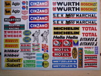 Prell Tyres  Slot Car Scalextric Small Model Racing Barrier Vinyl Stickers x32 