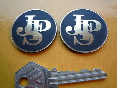 JPS John Player Special Self Adhesive Car Badges. 37mm Pair.